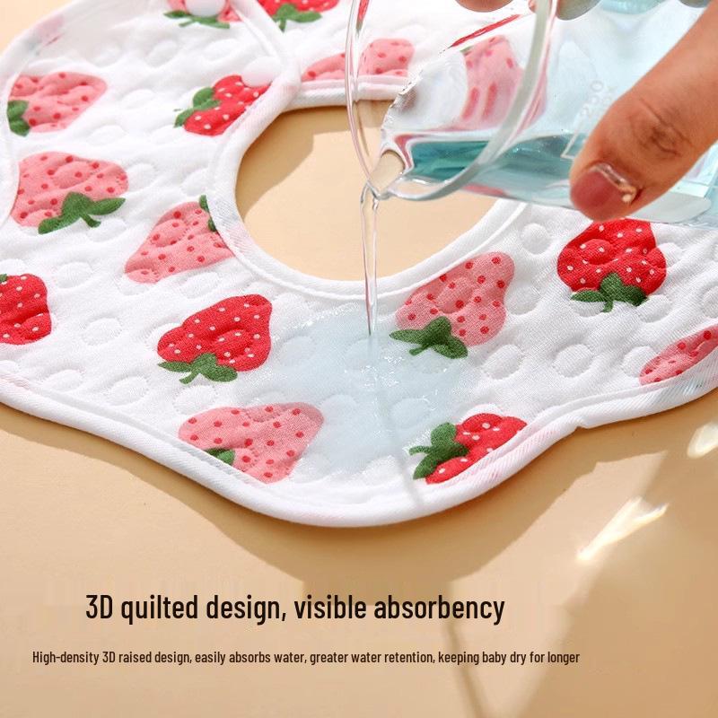 Haklappar: Sexlagers gasväv bomull, Vattentät, Blommönster för barn och spädbarn, Föräldra-nödvändigheter