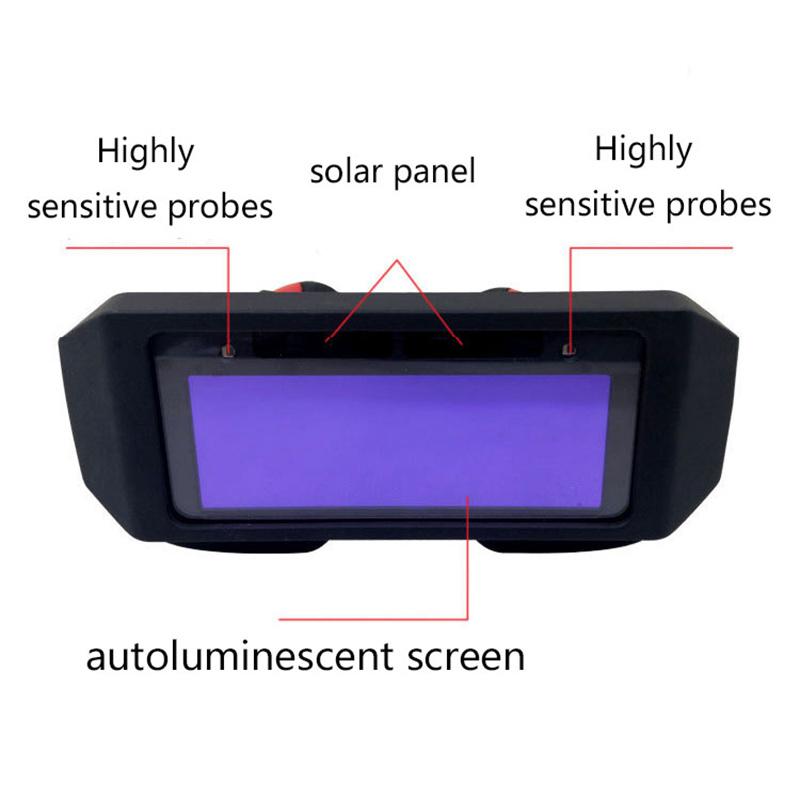 High Quality Automatic Light-changing Welding Goggles Ultraviolet Resistant Impact Resistant Eyeglasses Solar Rechargeable Welding Glasses