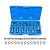 13Piece T8 To T60 Socket Wrench Bit Kit for Professional Mechanics DIY Home Improvement Projects 1/4in 3/8in 1/2inch