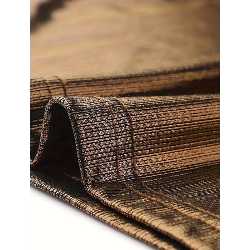 HNXC Summer Loose Fit Large-sized Round-neck Solid Color Gold Powder Short-sleeved T-shirt