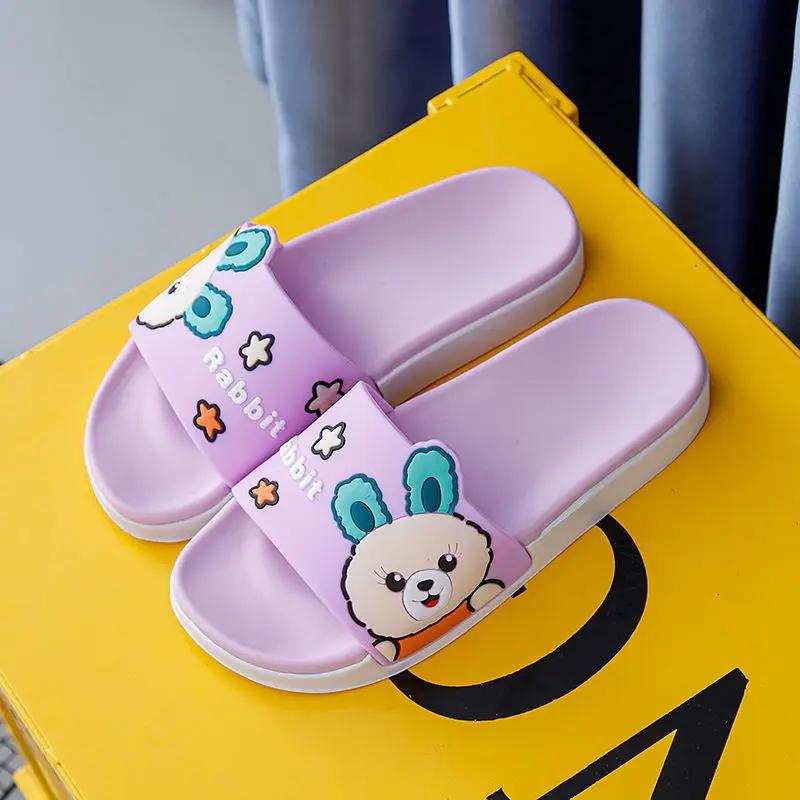 Fashion Bathroom Home Open Toe Indoor Women's Slippers and Ladies Sandals Anime 2024 Platform Slides Kawaii Cute House Cartoon Shoes W F