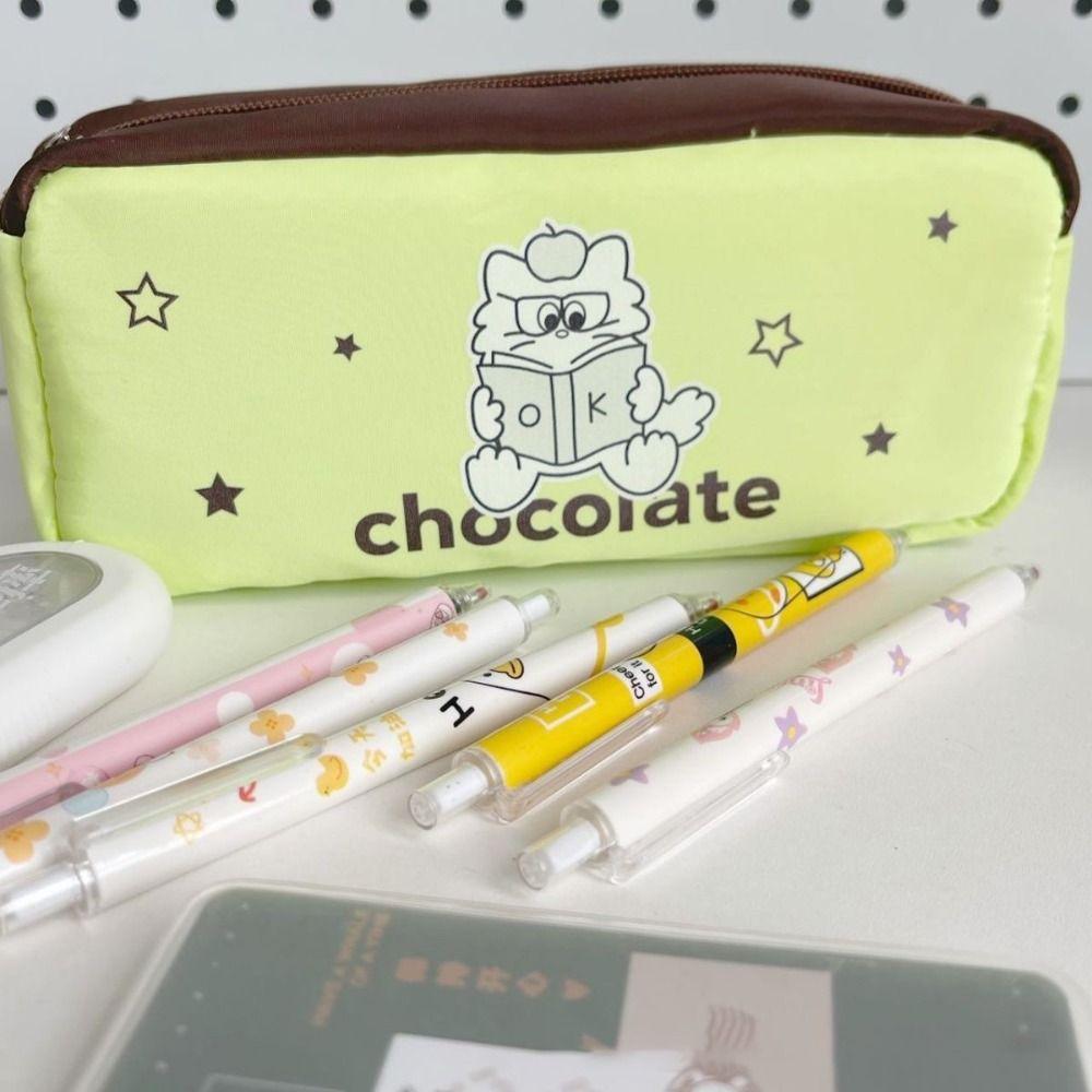 Kitten Pencil Case Large Capacity Cosmetic Bag New Stationery Bag  Students