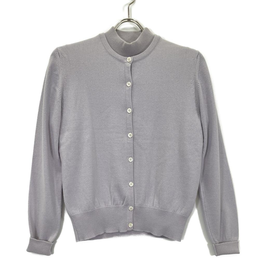 Celine 82H5061 Light Gray Cashmere Silk Ensemble Knit Cardigan Tops 40 Light grayUsed