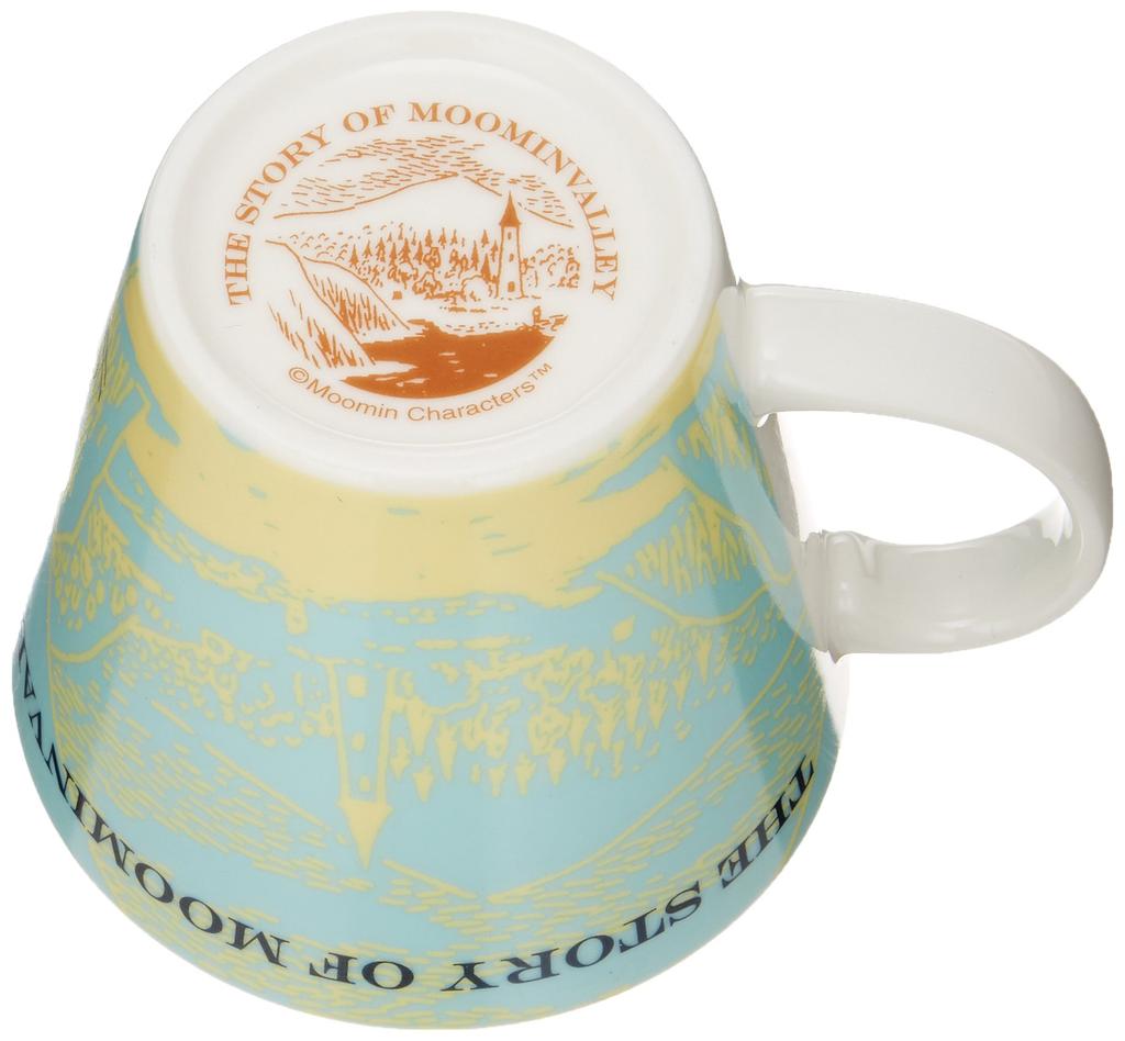 Yamaka Shoten MOOMIN Initial Mug 340ml Microwave Moomin Nordic Day Wedding Made in A, Approx. Capacity, Safe, Merchandise, Style, Mother's Gift,