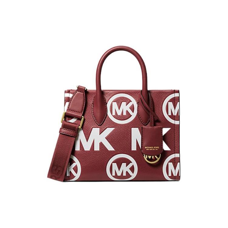 New MICHAEL KORS Mirella Leather Tote Bag, Shopping Bag, Handbag, Shoulder Bag, Crossbody Bag Small Women's Burgundy 35F3G7ZC5L-686