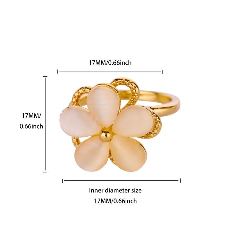 Pink flower rotating ring women's light luxury hot-selling copper inlaid zir*****pen index finger ring