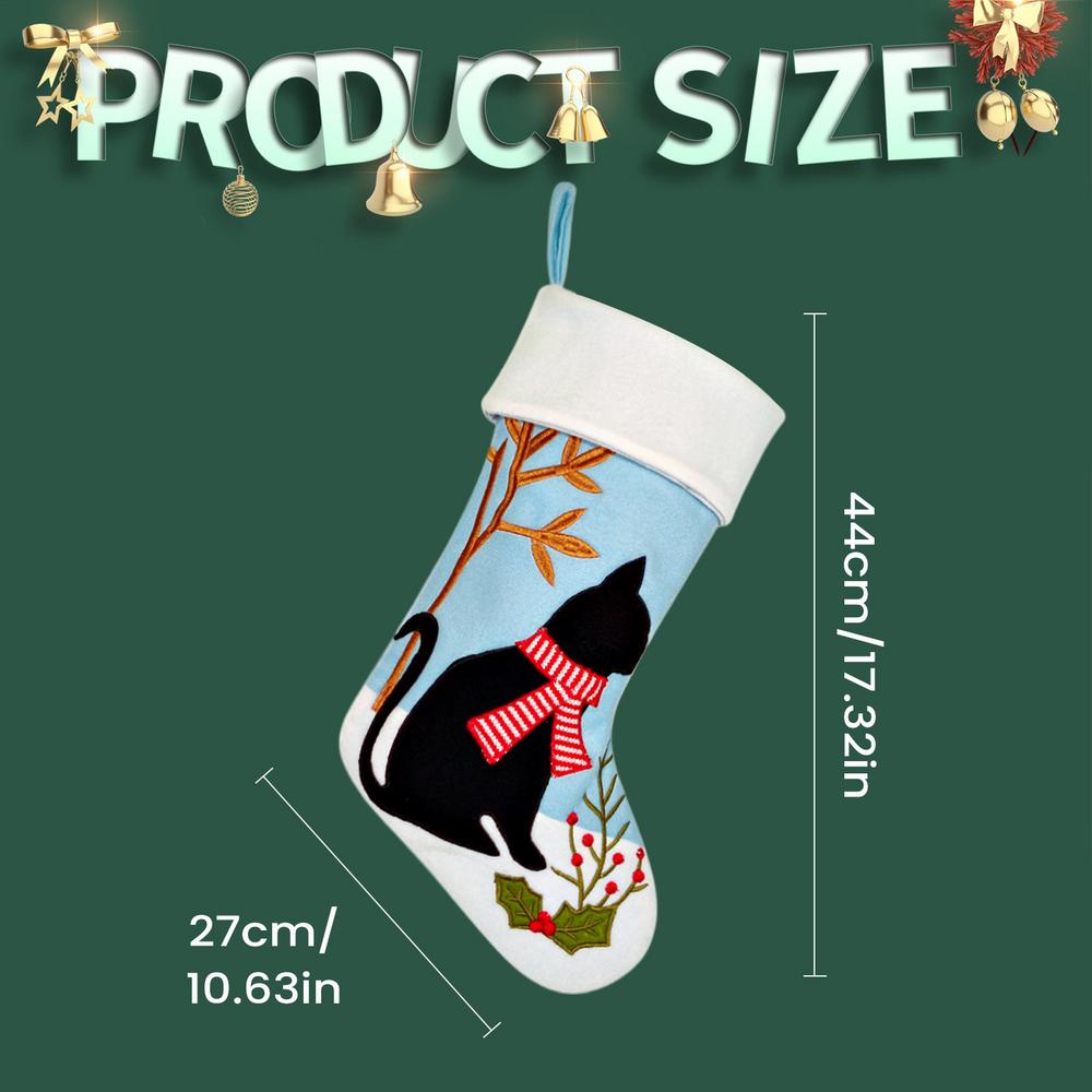 Large Christmas Stockings Festive Hanging Ornament With Loop For Fireplace Mantel Xmas Party Favors Gifts For Kids Adults