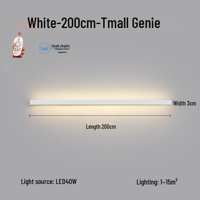 Minimalist Modern Long Strip Wall Lamp for Bedroom, Living Room, or Sofa Side