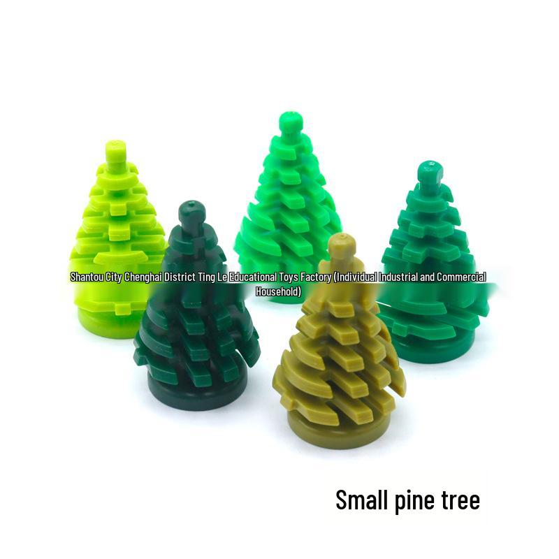 Pine Tree Building Blocks 2435 3471: Compatible with Lego Forest & Street Scenery Accessories.