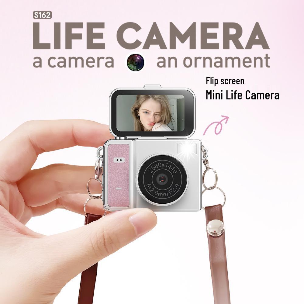 Compact Flip-Screen Mini Camera Pendant - Perfect for Backpacking, Parties, and Student Adventures