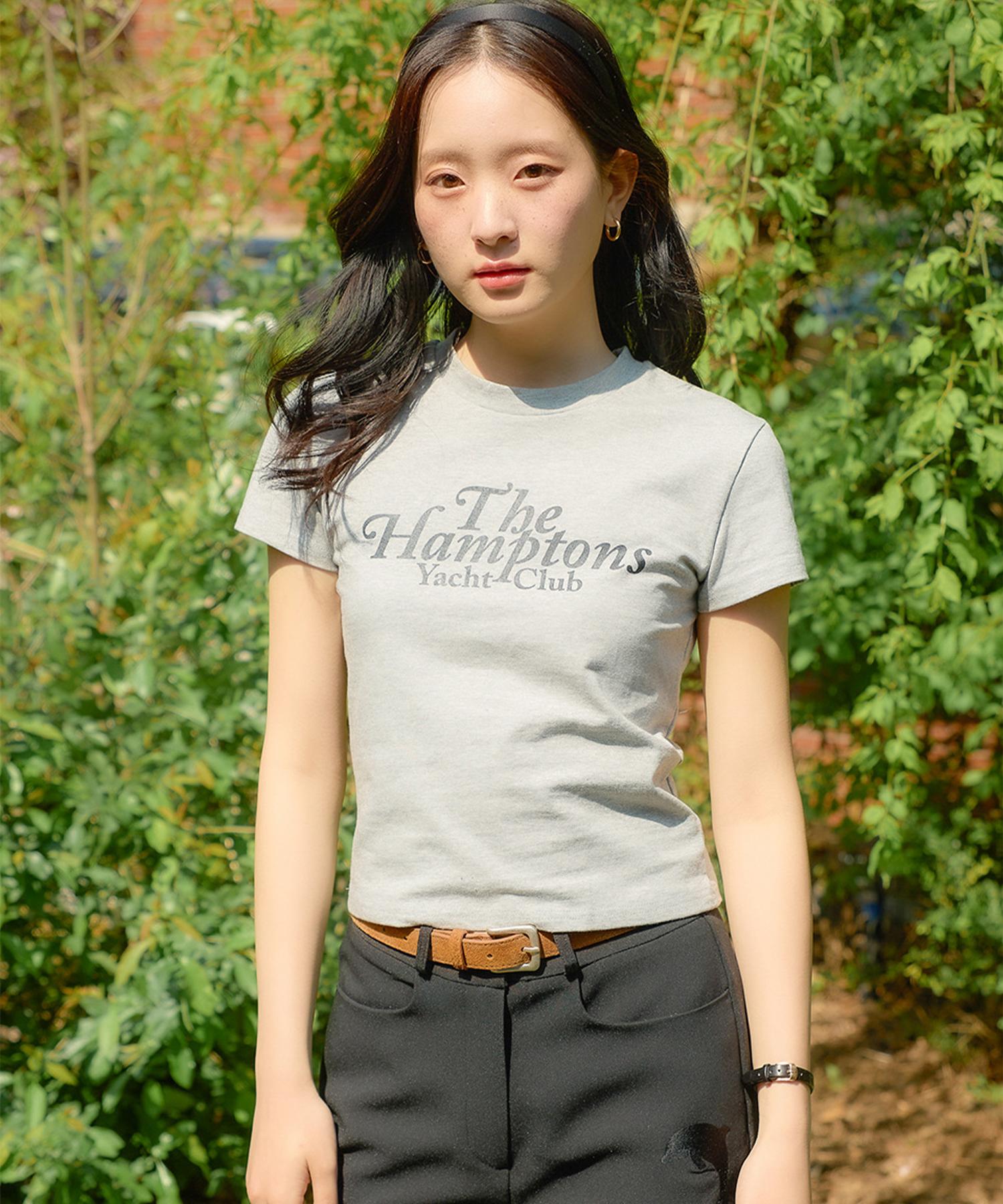 Salon De Yon Hampton Yacht Club Crop T_ Gray S