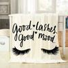 Abstract Closed Eyes Cute Eyelashes Blanket Lightweight Blankets All Season Throw Blanket for Couch Bed Soft Flannel Blanket