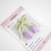 Versatile Tulip Pearl & Purple Heart Keychain with Pink Ribbon Bow