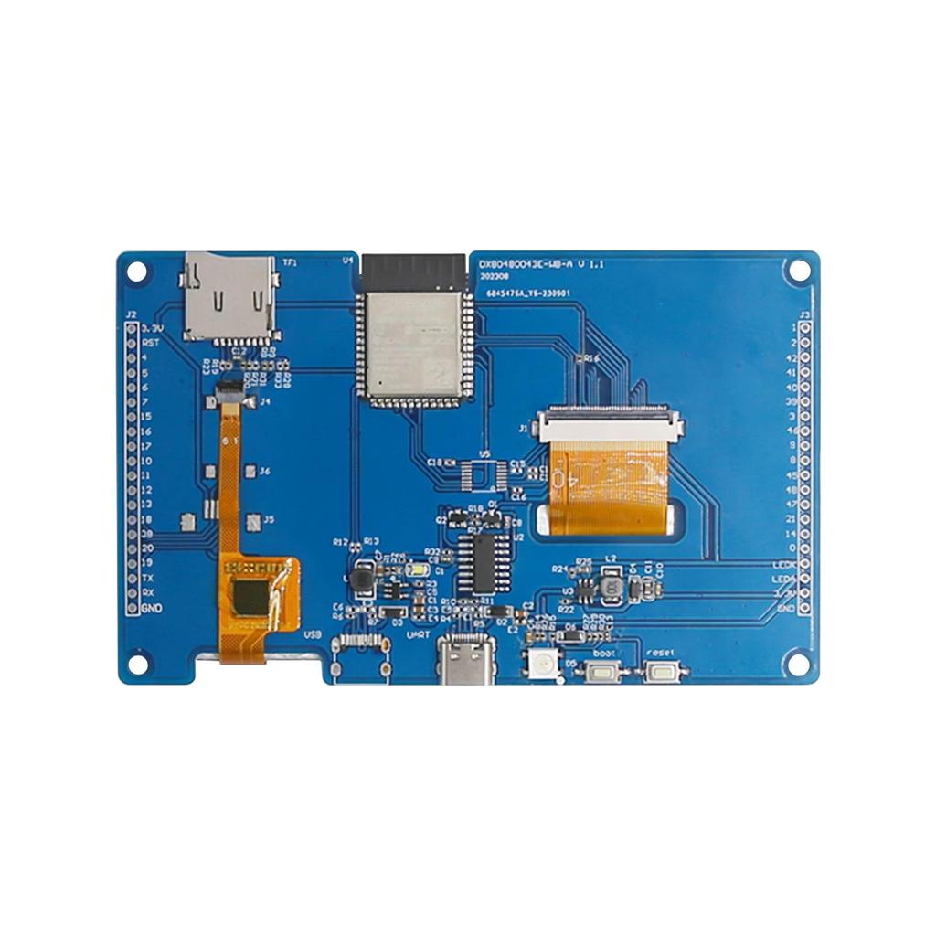 ESP32-S3 4.3" Capacitive Touchscreen Module: Smart LVGL Display Board with WiFi, Bluetooth, and RTOS Support