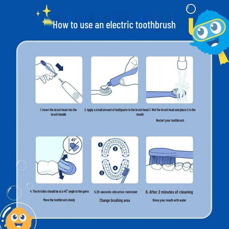 Philips HX2432 Kids Sonic Electric Toothbrush CN plug (adapter included)