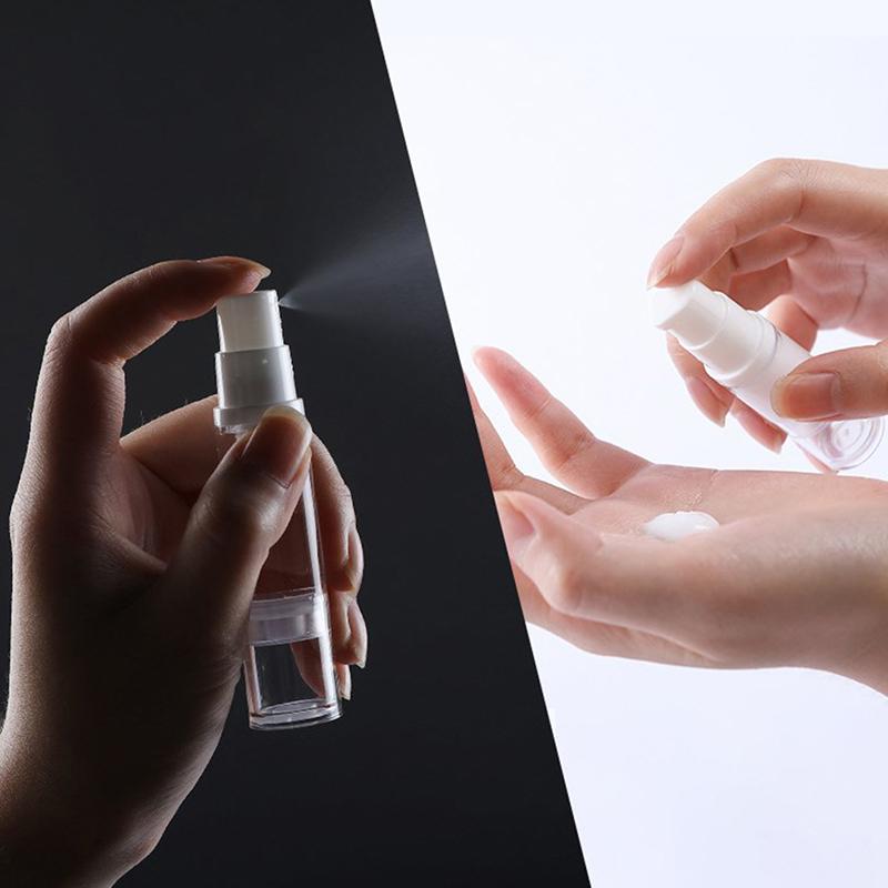 1Pc 5/10/15Ml Empty Airless Vacuum Pump Bottle Refillable Plastic Lotion Travel