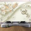 3d Flower Wallpaper Luxury Soft Bag Jewelry Flower Wall Mural Living Room Bedroom Floral Wallpaper