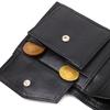 Convenient Horizontal Men's Wallet Made of Natural Smooth Leather CANPELLINI 21779 Black