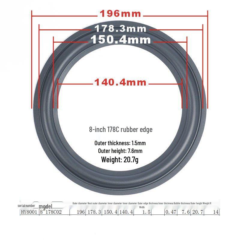 Speaker Repair Parts: 3-Inch To 10-Inch Rubber Surround Suspension Rings
