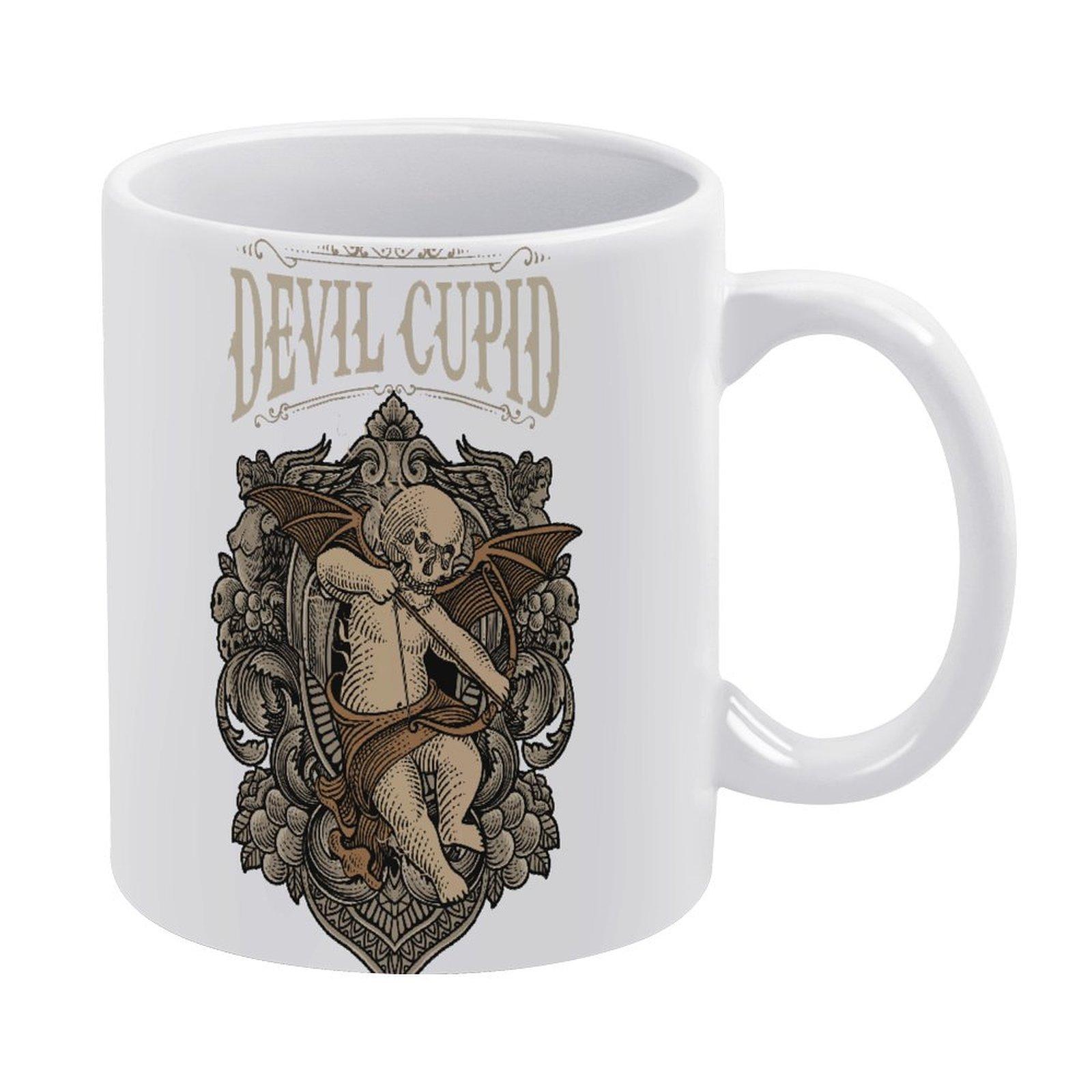 

Белая керамическая кружка 11 унций с глянцевым покрытием, печатным покрытием и прочной термостойкой текстурой для любителей кофе или какао белый