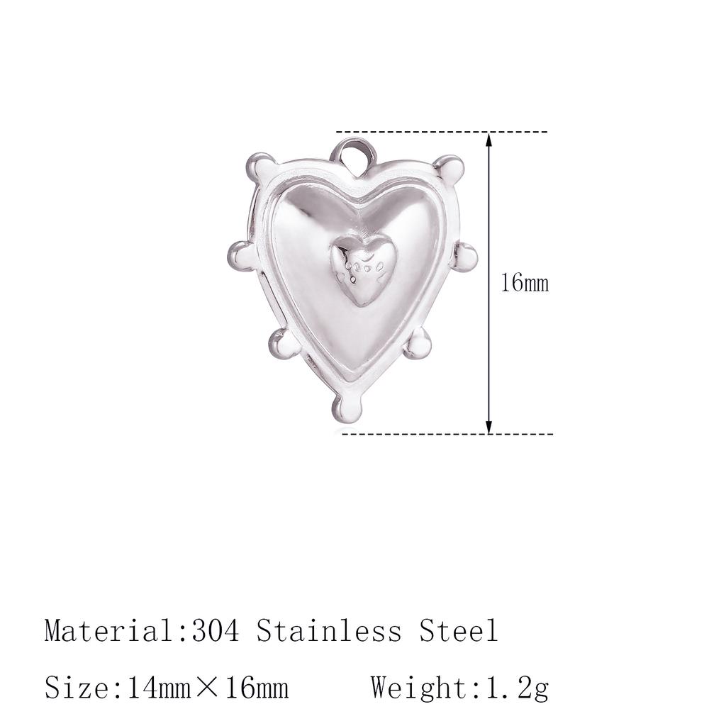 3Pcs Bee/Violin/Coconut Palm/Hearts Charms Stainless Steel Necklaces Bracelet Pendants Handmade Craft DIY Jewelry Making Finding