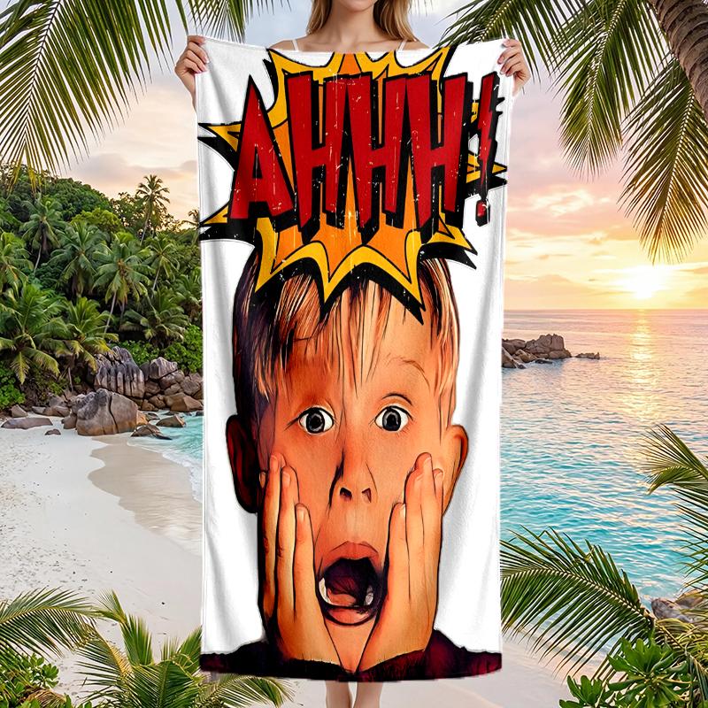 Home Alone Fashion Beach Towel: Ideal for Summer Adventures Soft, absorbent and quick drying suitable for swimming and bathing