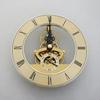 Creative Frameless DIY Wall Clock Skeleton Clock Gear Movement Metal Inlaid Silent Clock Home Living Room Office Decoration Art