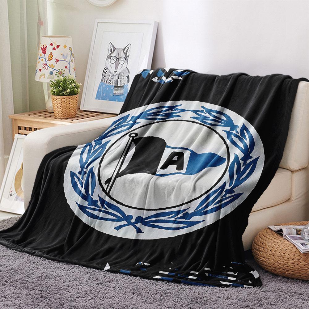 1PC DSC Arminia Bielefeld Patterned Flannel Blanket Suitable For All Seasons for Home Decor Warmth and Comfort Gifts Holiday Present