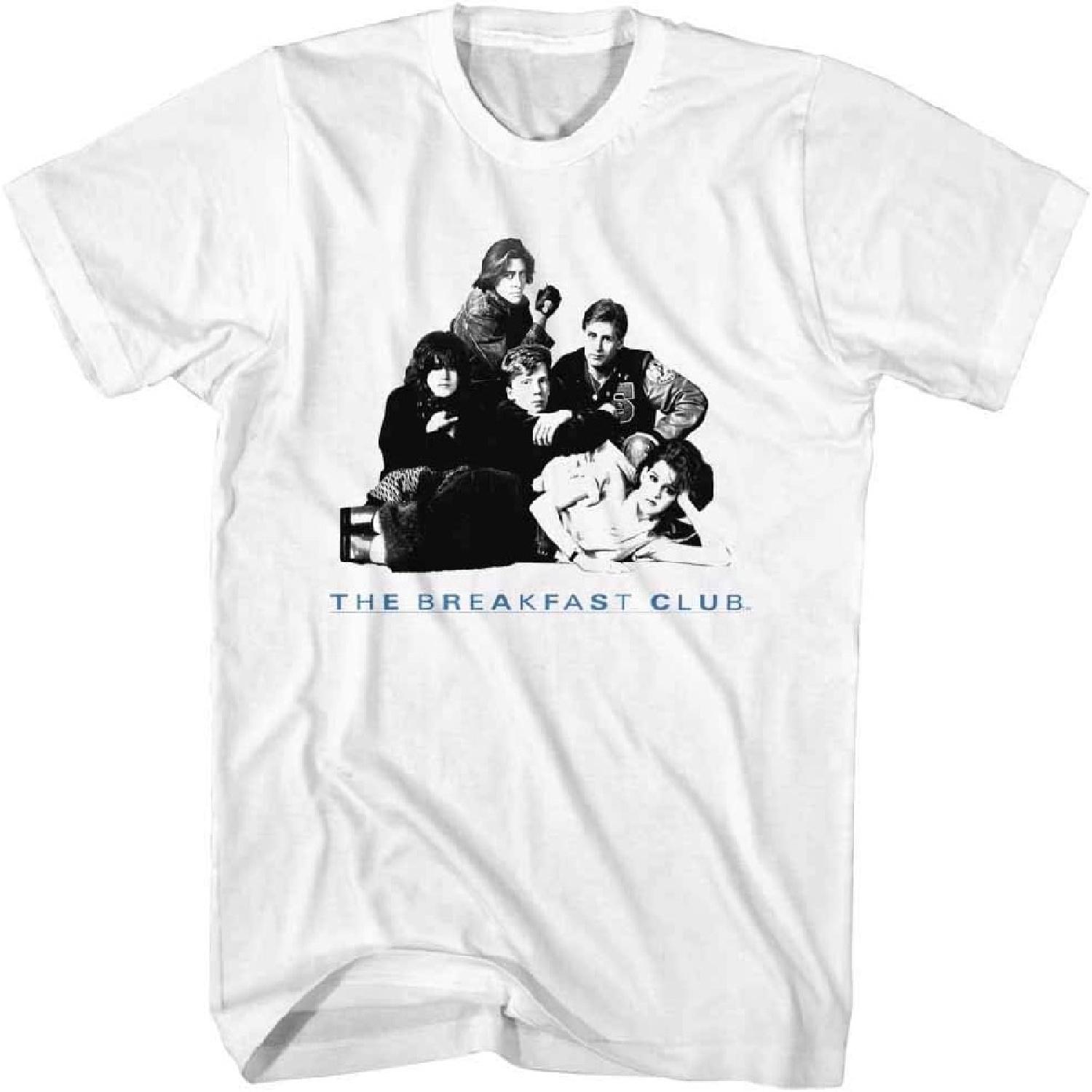 The Breakfast Club T-Shirt Group Adult White Tee Shirt, XL XXXXXL белый