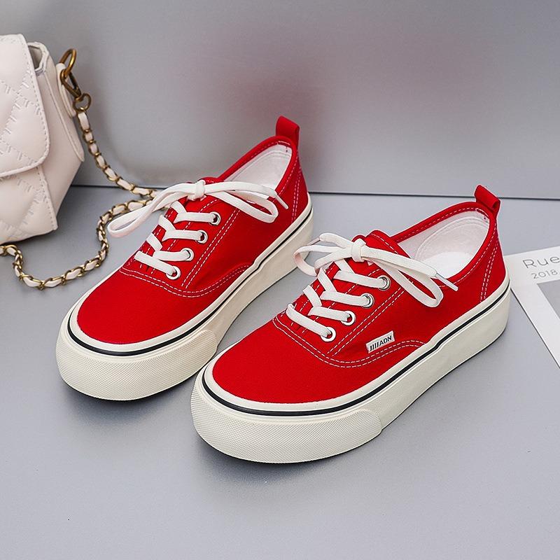6 Spring High-end Women's Shoes Canvas Shoes Classic Retro Casual Guochao Student Skateboard Shoes