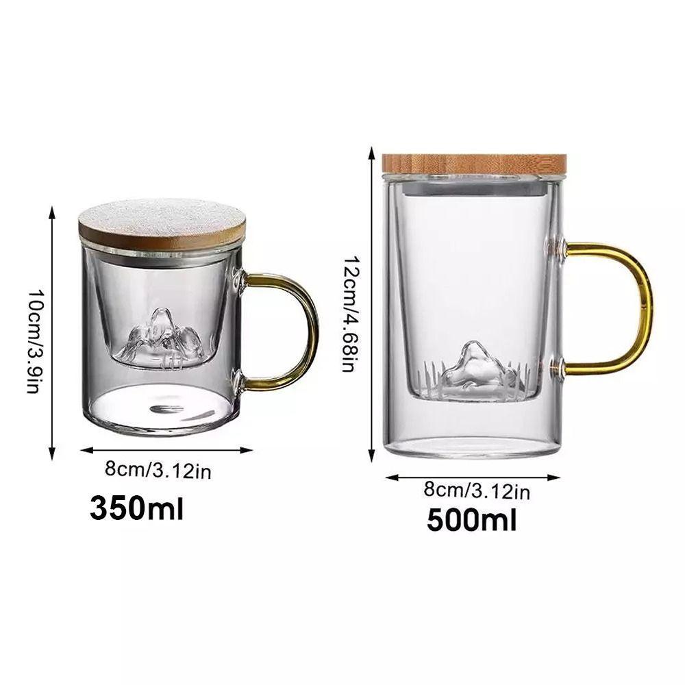 High Borosilicate Glass Tea Cups With Cover Water Cup Originality Water Separate for Household