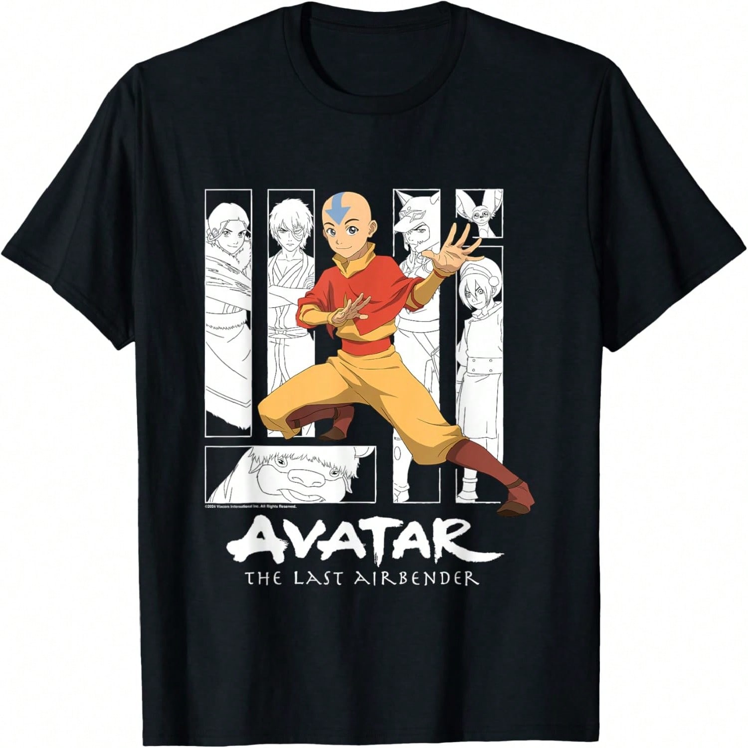 Aang Character Montage T-Shirt S разноцветный