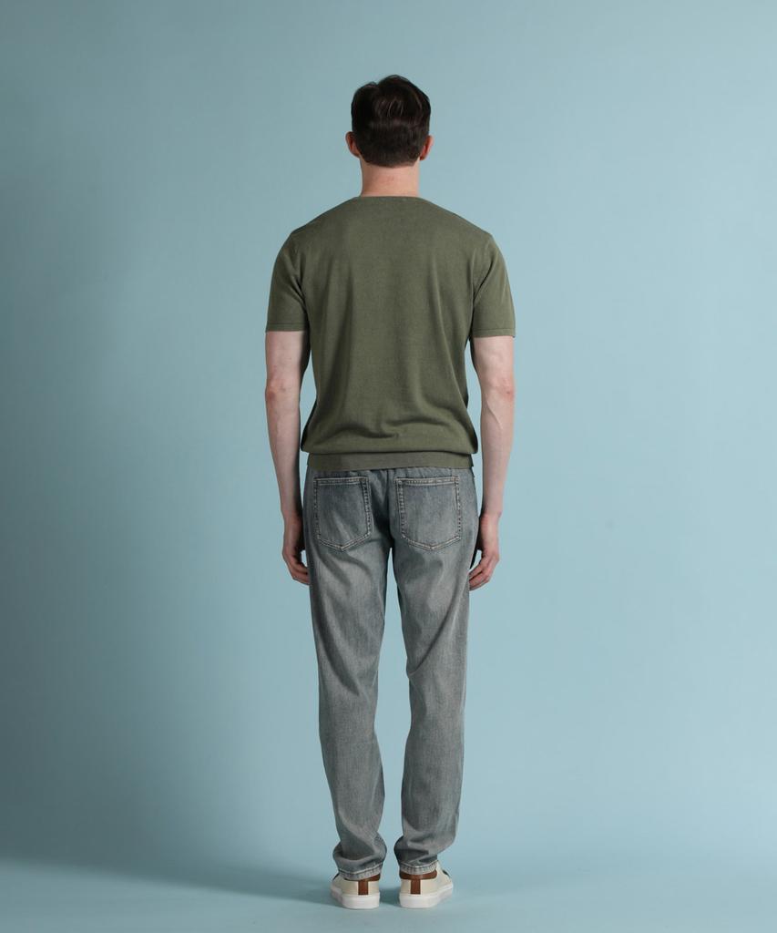PANICALE Khaki Vintage Washed Round Knit (Type B)