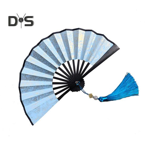 Mini składany wachlarz z frędzlami Lekki papierowy wachlarz ręczny w stylu chińskim Przenośny letni wachlarz chłodzący Dekoracja Akcesoria do kostiumu na imprezę