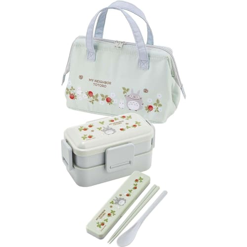 Skater Lunch Bag, Insulated, Clasp Closure, Women's, Ghibli Totoro, Raspberry Design, KGA1-A