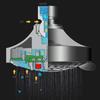 5 Modes High Pressure Shower Head 4Inch Sprayer Adjustable Rainfall Shower Head Sprayer Bathroom Fixture Faucet Replacement Part