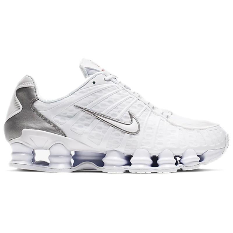 Nike Shox Tl White Metallic Silver Sneakers AV3595-100