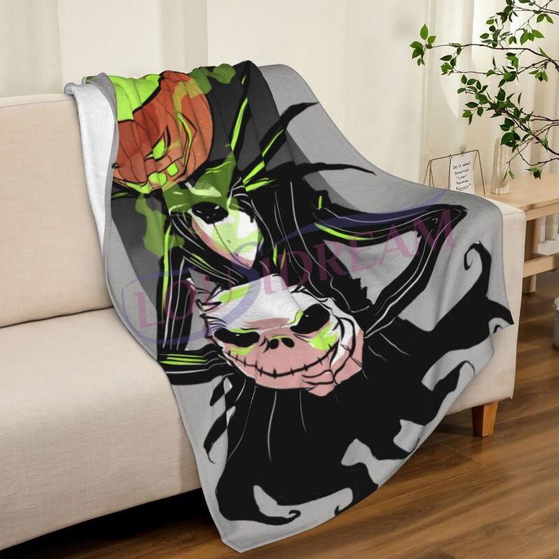 Skull Lover Series Blanket 3D Print Fashion Halloween Lover Flannel Sofa Blanket Blanket Unique Skull Christmas Throw Blanket