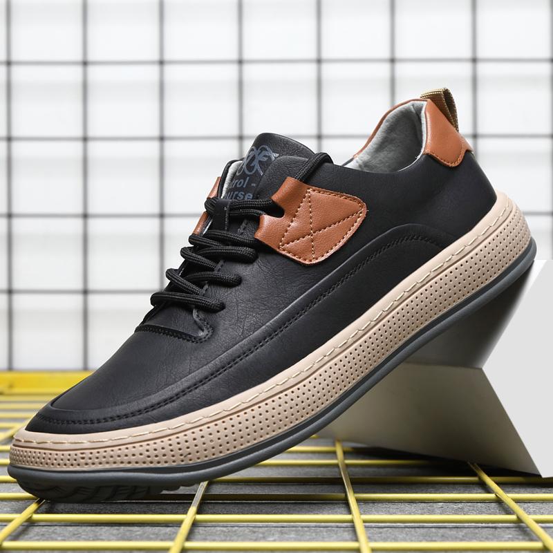 Herren Echtleder Freizeitschuhe im britischen Stil Designer Neue Outdoor Wanderschuhe Herren Dickbesohlte Oxford Schuhe Sportschuhe