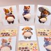 NEW 1/5Pcs 3D Cute Puppy Sticker Squeezeable Shiba Inu Sticker Refrigerator Wall Decoration Silicone Self-adhesive Sticker