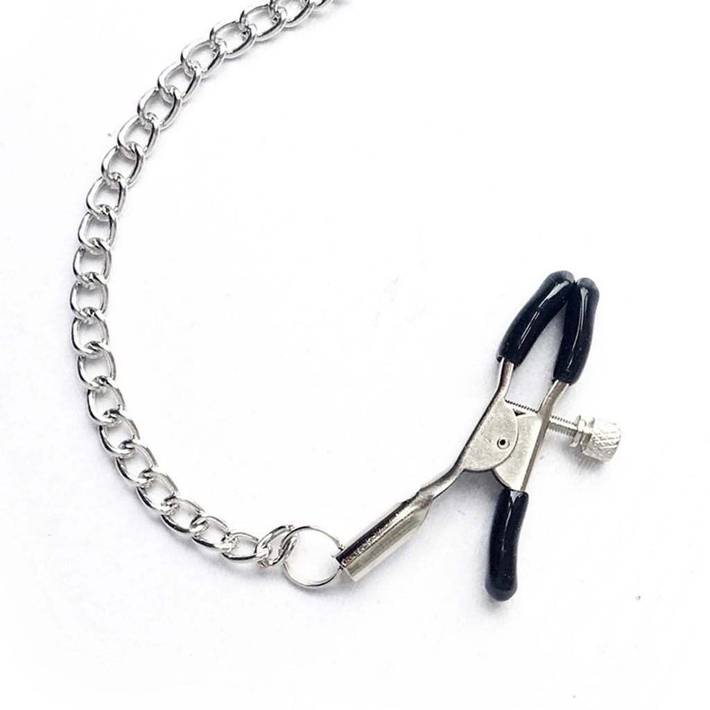Women Nipple Clamps Tools Stainless Steel Metal Chain Nipple Clips Labia Clamp Slave Bondage BDSM Adult Games Couples Sex