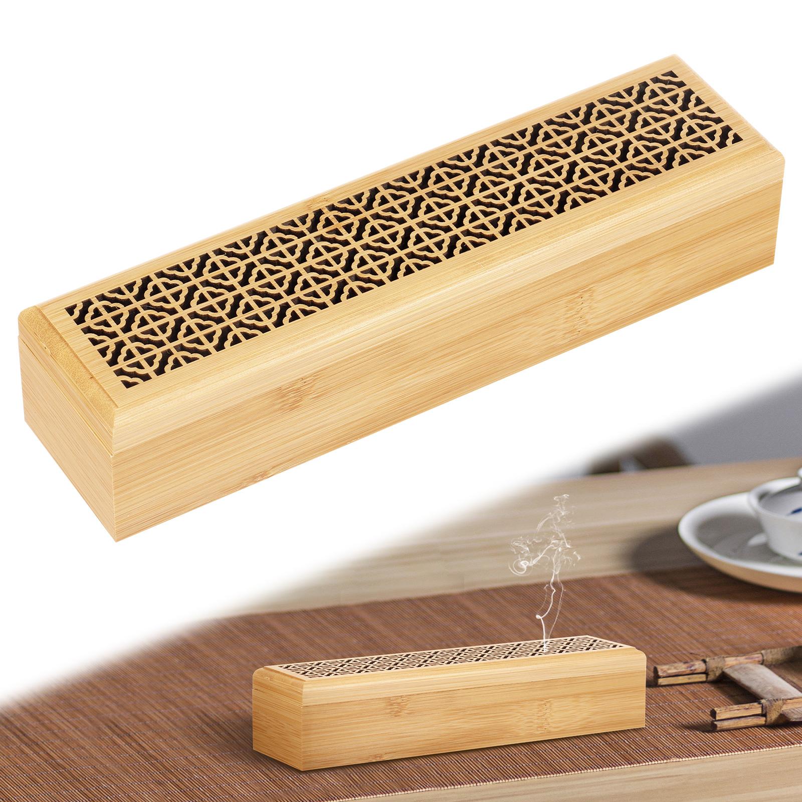 

Double-layer Incense Holder Burner Retro Coffin Incense Storage Box for Sticks & Ash Catcher for Meditation Yoga Spa Room Decor