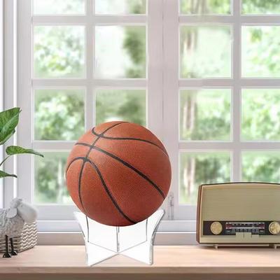 Akrylový držák na míč Stojan na vystavení basketbalu Fotbal Volejbal Fotbal Stojan na vystavení Trojúhelníkový stojan Držák pro uložení sportovních míčů