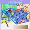 Wooden Childrens Magnetic Puzzle Board Game With Twoinone Checkers For Kids Playroom