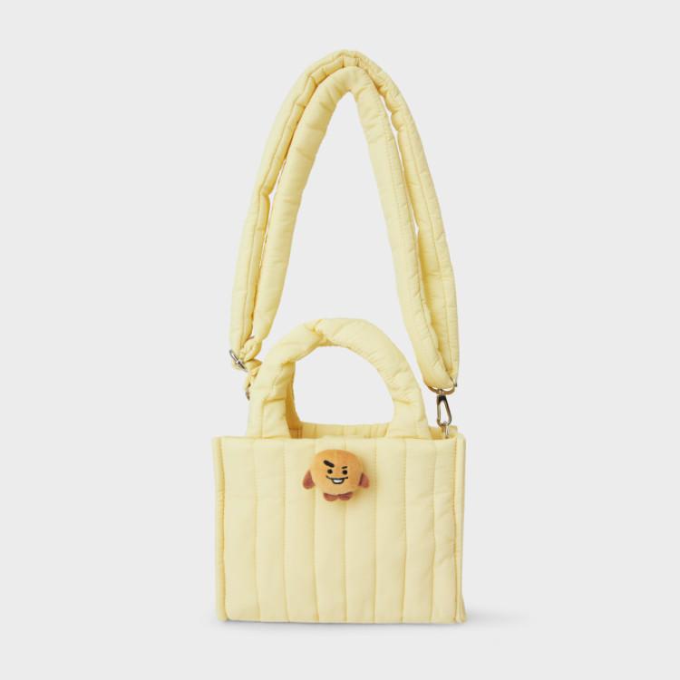

Line Friends BT21 SHOOKY Face Doll Badge Quilted Bag