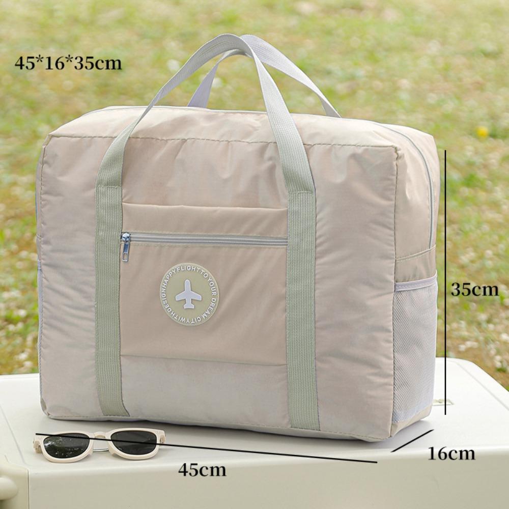 New Oxford Cloth Travel Tote Bag Soft Square Shape Student Shoulder Bag Solid Color Square Bag Travel