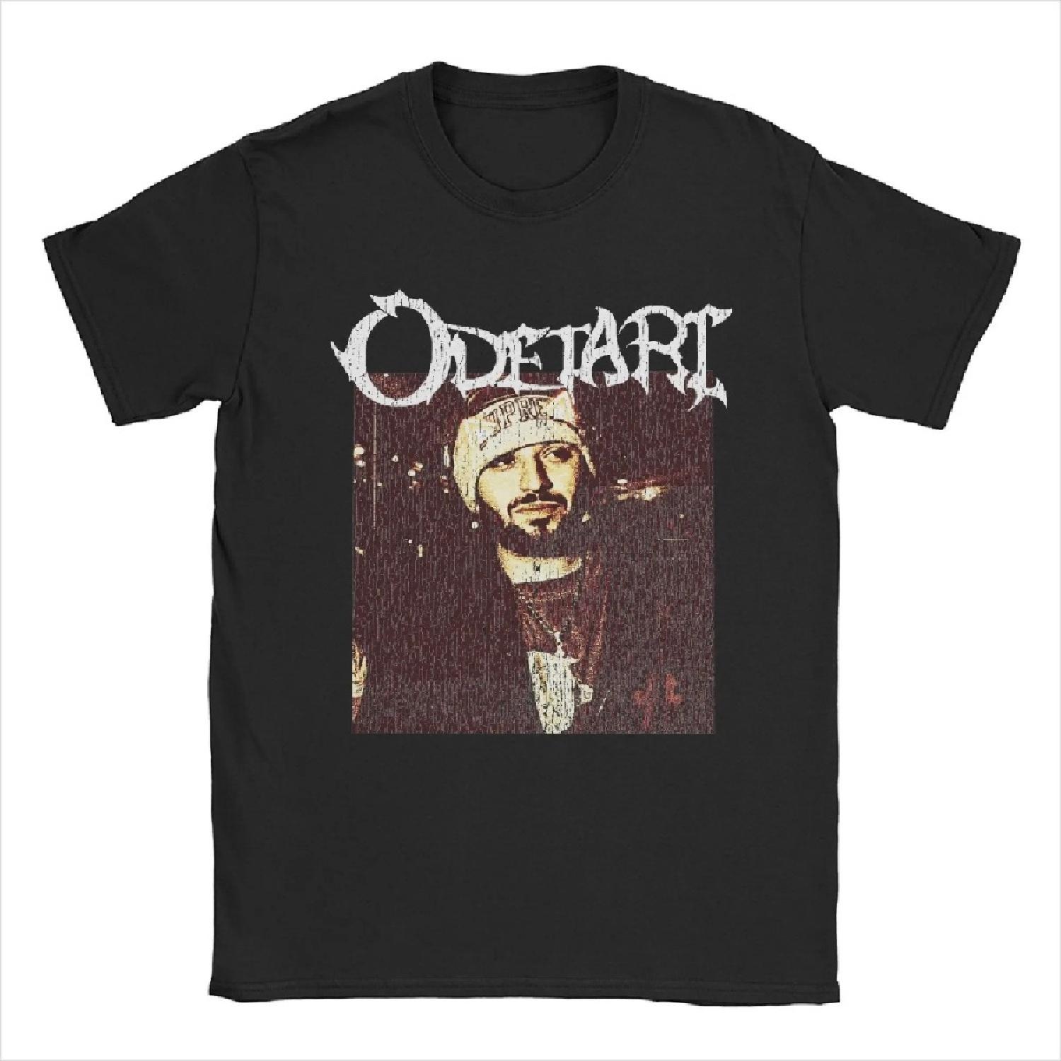 

Fashion Vintage Grunge Style Odetari T-Shirt for Men Round Neck Cotton T Shirts Short Sleeve Tees Summer Clothes XXXXXL чорний