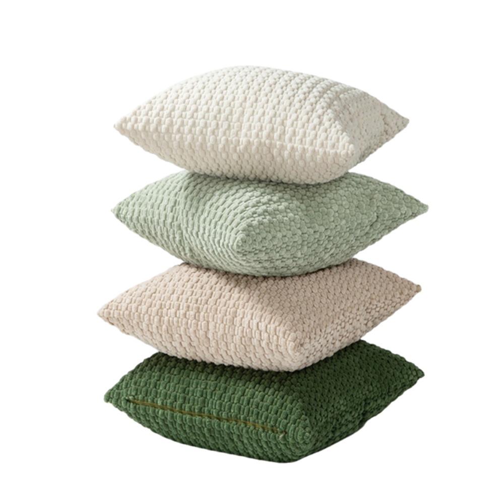 4PCS Solid Color Corn Kernel Throw Pillow Cover Grainy Texture Pillowcase Farmhouse