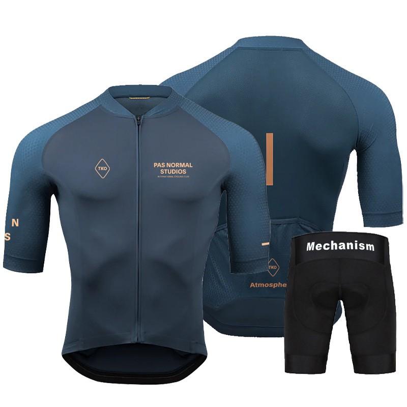 Mens Cycling Jersey Set Short Sleeve Breathable Mountain Bike Apparel Quick-Dry Performance Wear