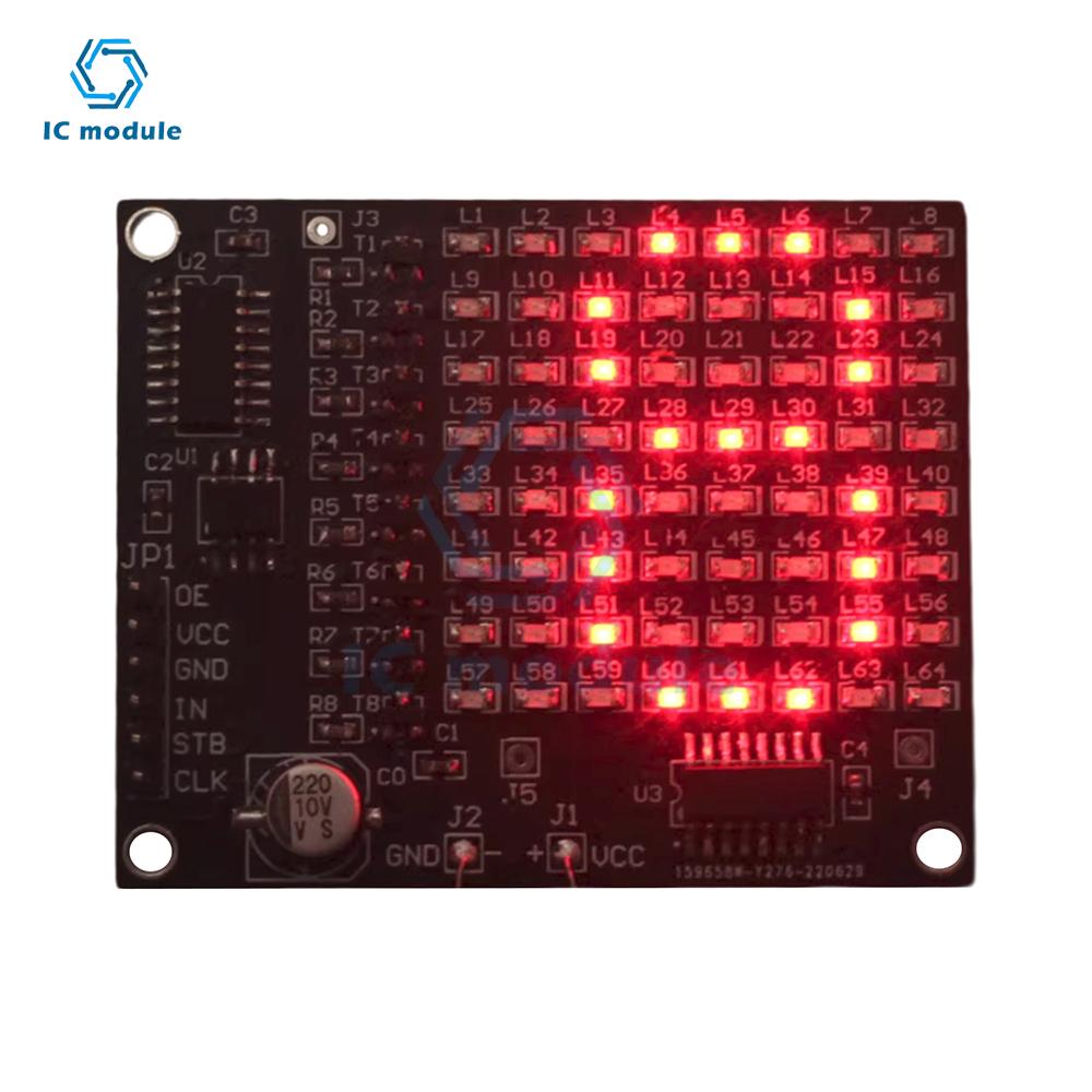 64LED/256LED Red Display LED SMD Dot Matrix Advertising Screen Welding Practice Kit Fun DIY Electronic Kit Soldering Practice